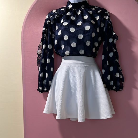 ZARA POLKA DOT  BLOUSE        SIZE S - Picture 4 of 11